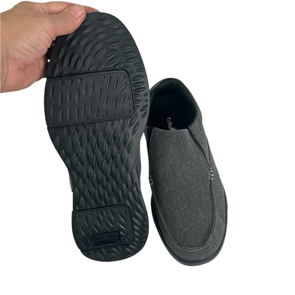 Ortho Comfoot ZGBX02 Mens Black Gray Canvas Low Top Slip-On Shoes EU 43 US 9.5 - Picture 7 of 13